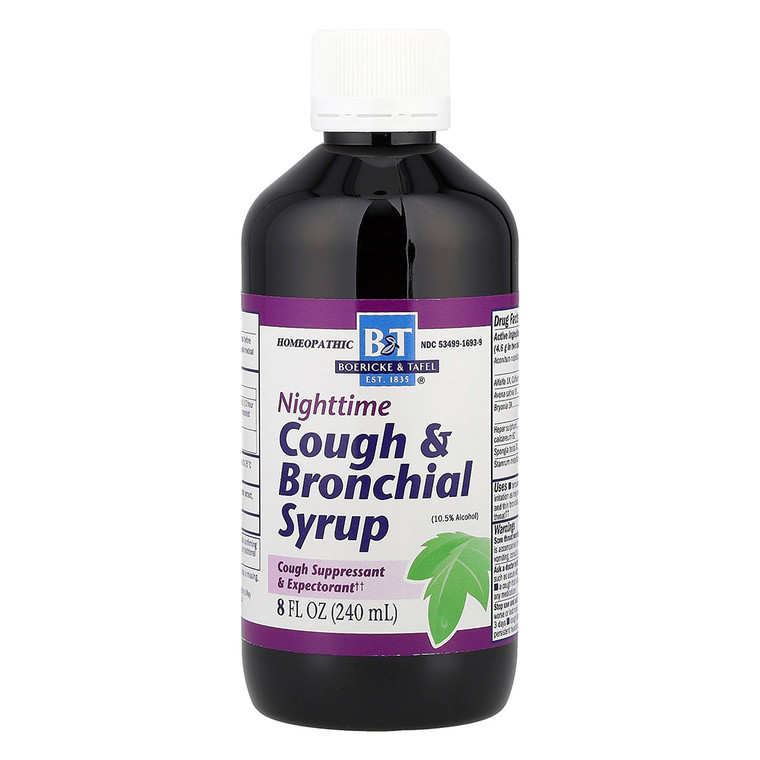Boericke and Tafel Nighttime Cough and Bronchial Syrup Comforting Relief 8Oz (240ml)