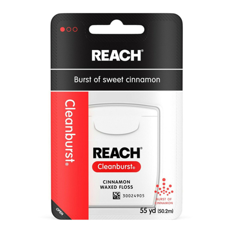 Reach Waxed Dental Floss Cinnamon Clean Burst 55 Yards, 1 Ea