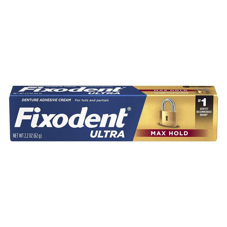 Fixodent Ultra Max Hold Denture Adhesive Cream 2.2Oz (62g)