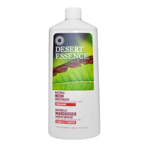 Desert Essence Natural Neem Mouthwash, Cinnamint, 16 Oz