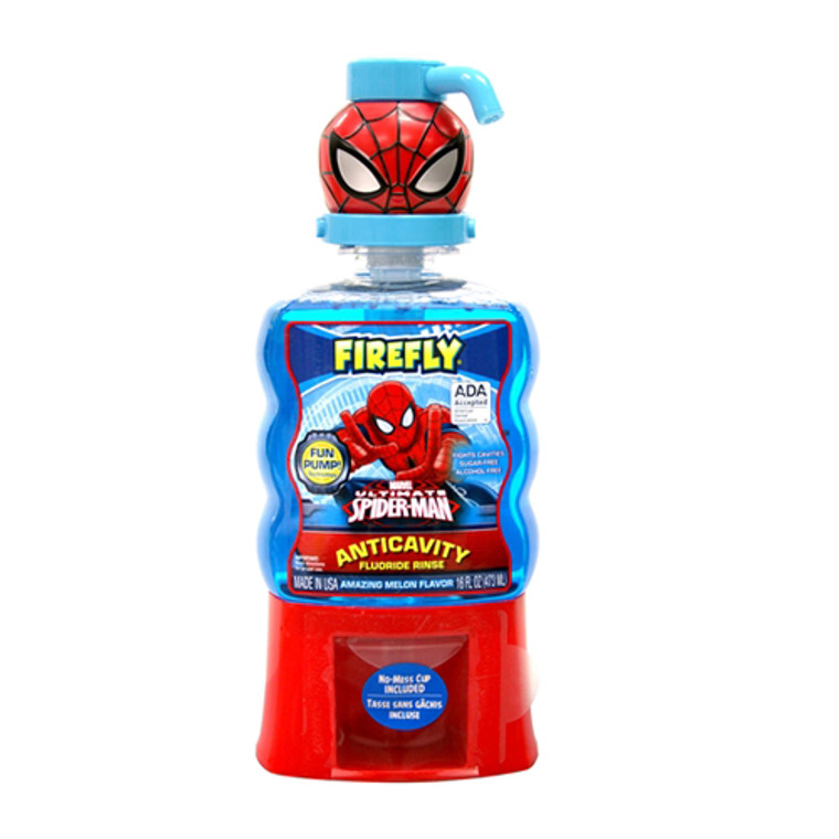 Firefly Anti-Cavity Fluoride Rinse Spiderman, 16 Oz