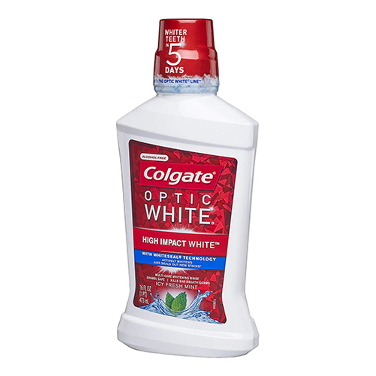 Colgate Optic White Mouthwash Icy Refreshing Mint, 16 Oz