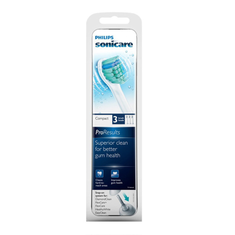 Philips Sonicare HX6023 Proresults Compact Toothbrushes, 3 Ea