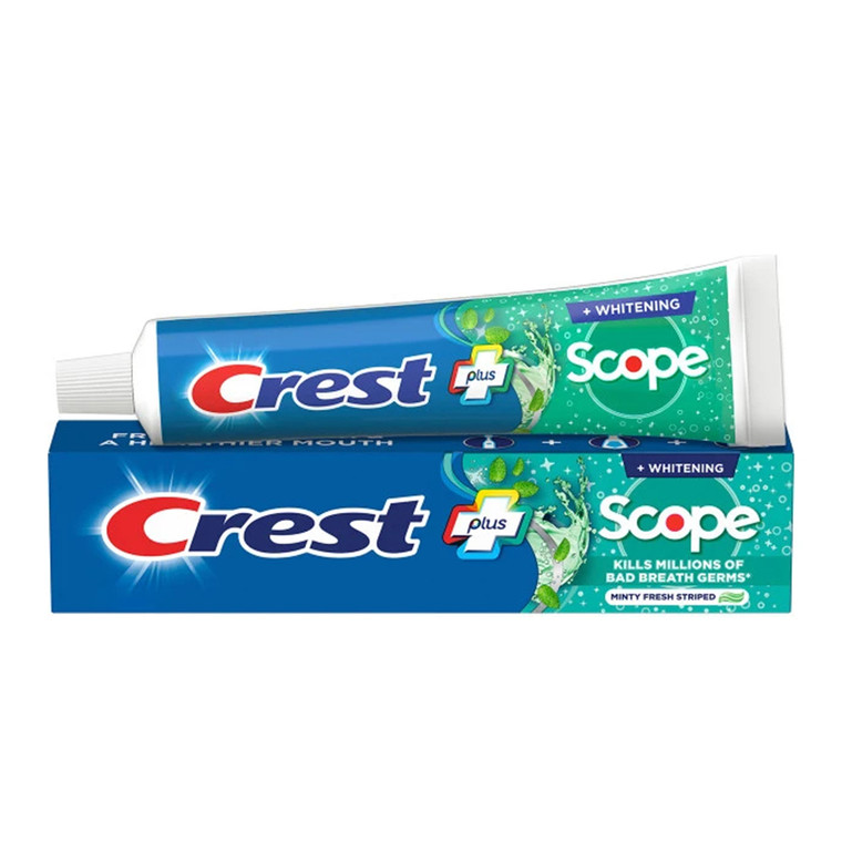 Crest Complete Whitening Plus Scope Minty Fresh Striped Toothpaste 2.7Oz (76g)