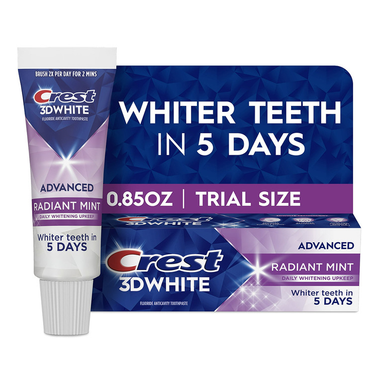 Crest 3D White Whitening Toothpaste Advanced Radiant Mint 0.85Oz (24g)