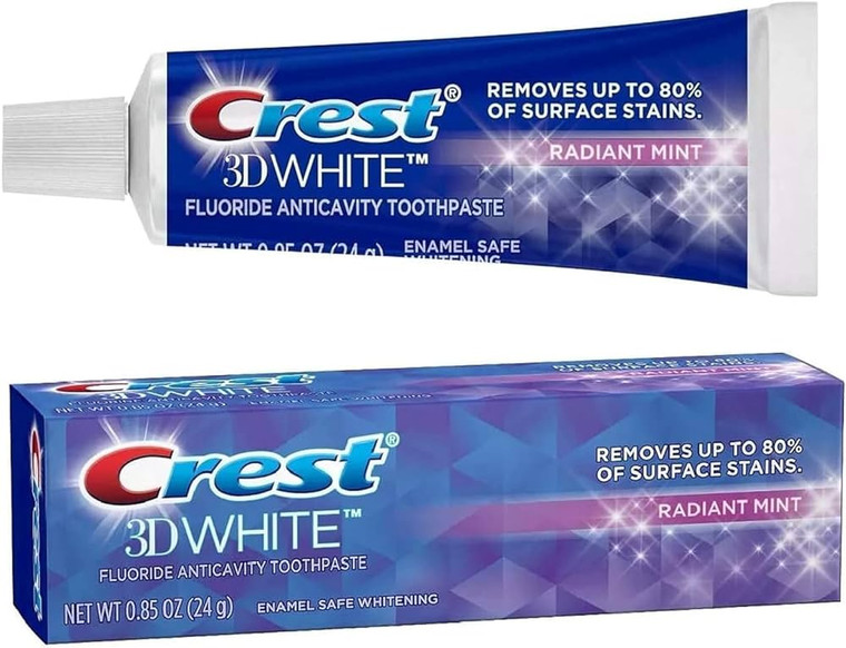 Crest 3D White Vivid Radiant Mint Toothpaste, 0.85 Oz