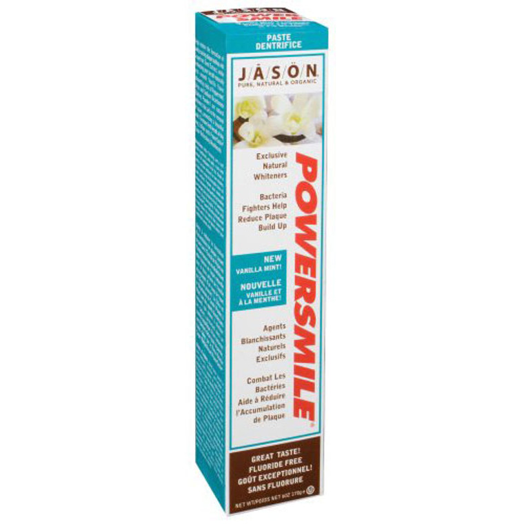 Jason Natural Powersmile Fluoride Free Toothpaste Vanilla Mint - 6 Oz
