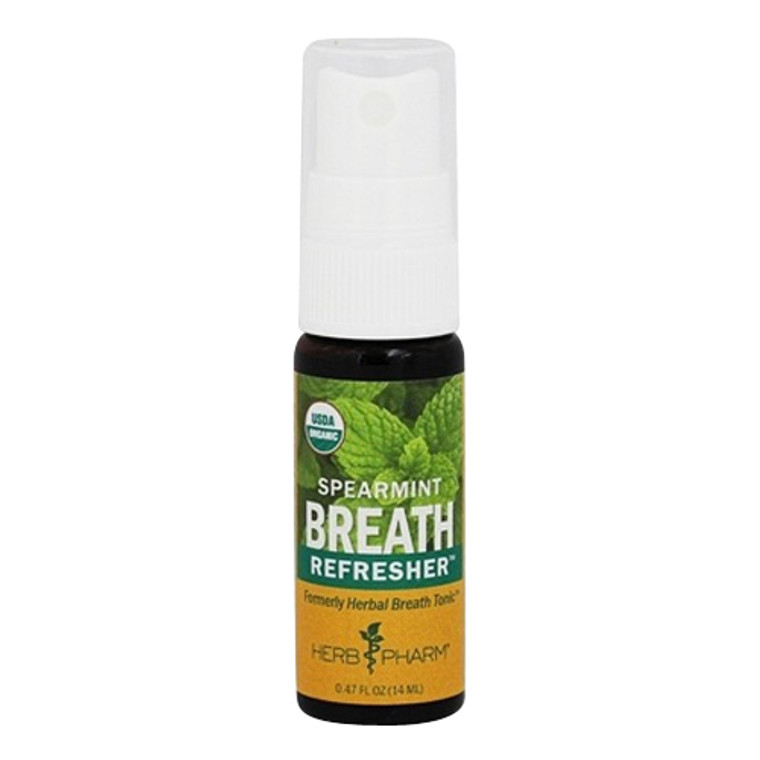 Herb Pharm Breath Refresher Herbal Breath Tonic, Spearmint, 0.47 Oz