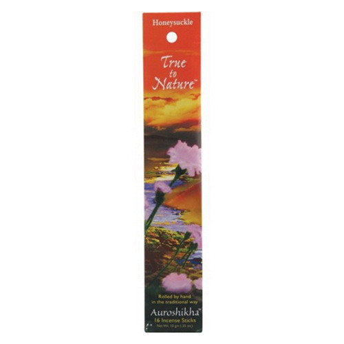 Auroshikha True to Nature Incense Sticks Honeysuckle Sweet and Comforting Floral Fragrance 0.35Oz (10g)