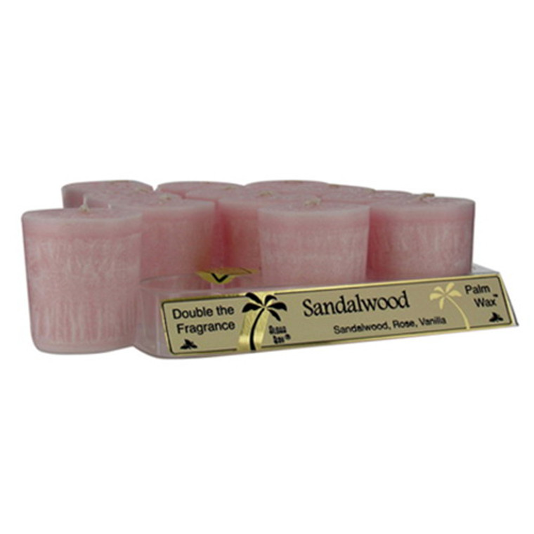 Aloha Bay Eco Palm Wax Votive Candles, Sandalwood - 2 Oz