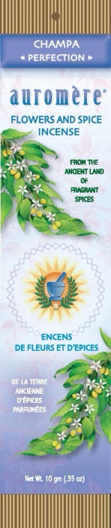 Auromere Flowers And Spice Incense Champa - 10 Gm/12 Ea