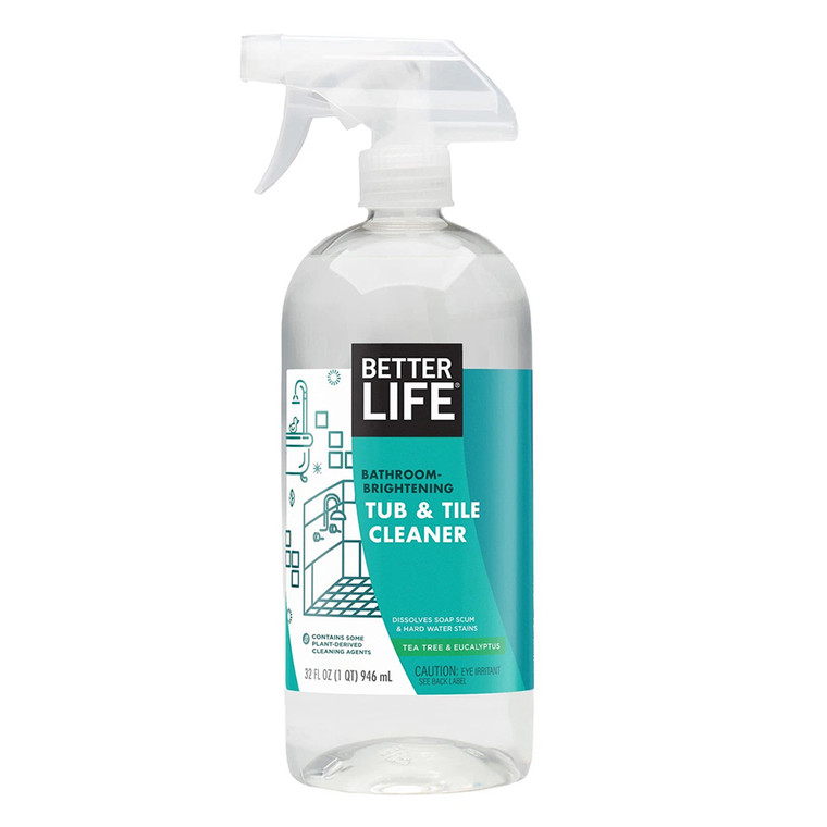 Better Life Bathroom Brightening Tub and Tile Cleaner for Cleaning and Deodorizing Bathroom Surfaces 32Oz (946ml)