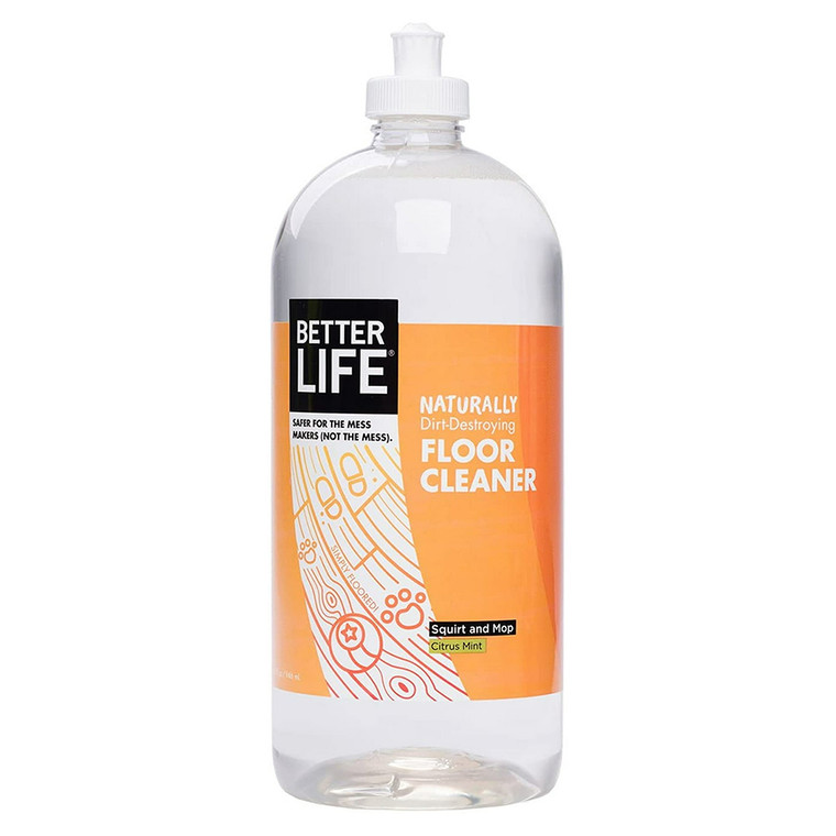 Better Life Natural Floor Cleaner Citrus Mint for Cleaning Deodorizing and Refreshing Hard Floors 32Oz (946ml)