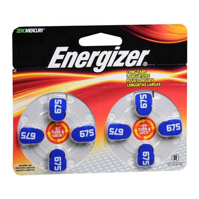 Energizer Hearing Aid Batteries, 8 Ea
