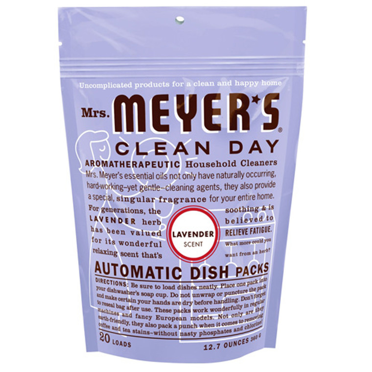 Mrs. Meyers Clean Day Automatic Dish Packs, Lavender - 12.7 Oz, 20 Loads
