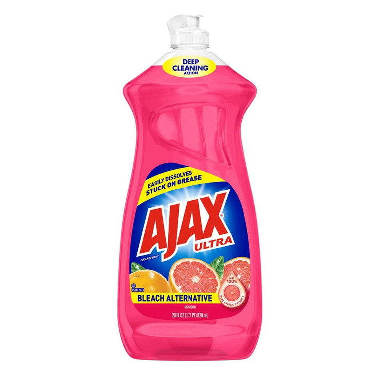 Ajax Dish Liquid Bleach Alternative Grapefruit Scented Cleaning Soap 28Oz (828ml)