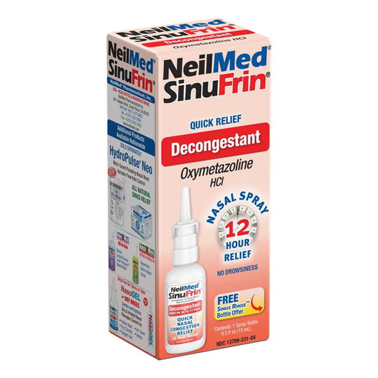 Neilmed Sinufrin Nasal Decongestant Spray, 0.5 Oz