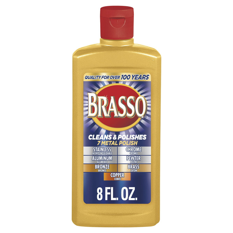 Brasso Multi-Purpose Metal Polish For Long-lasting, Brilliant Shine, 8 Oz