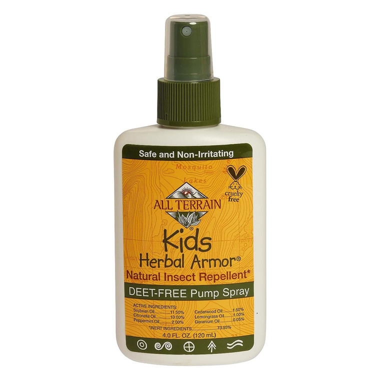 All Terrain Kids Herbal Armor Natural Deet Free Insect Repellant Spray 4Oz (120ml)
