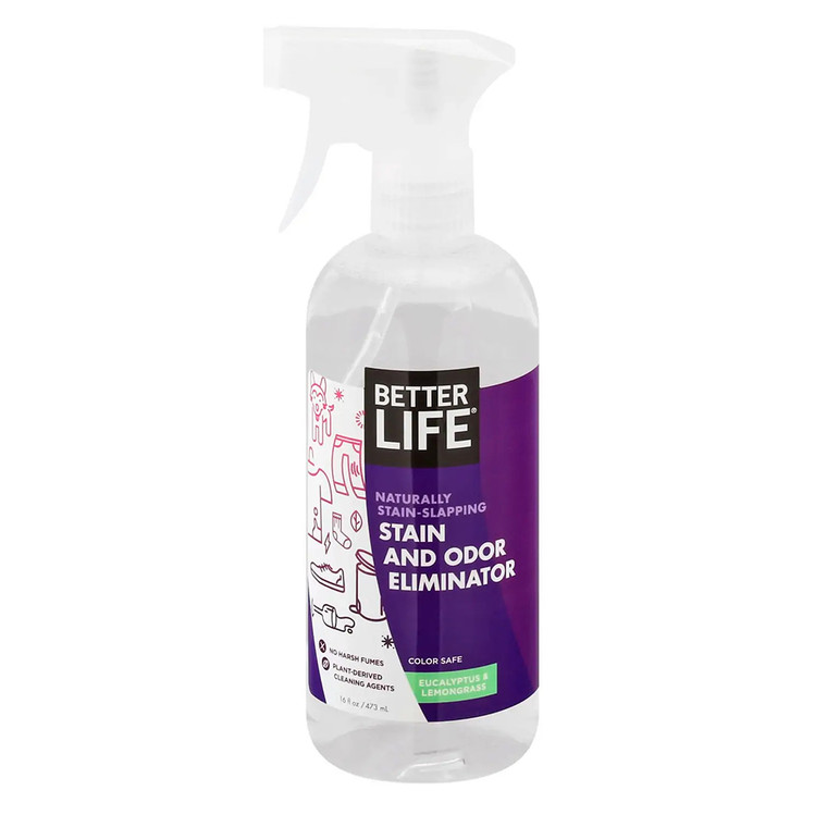 Better Life Natural Stain and Odor Eliminator Color Safe on All Fabrics 16Oz (473ml)