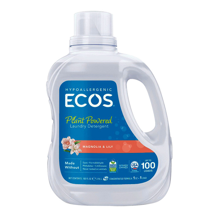 Earth Friendly Ecos 2X Ultra Laundry Detergent, Magnolia And Lily - 100 Oz