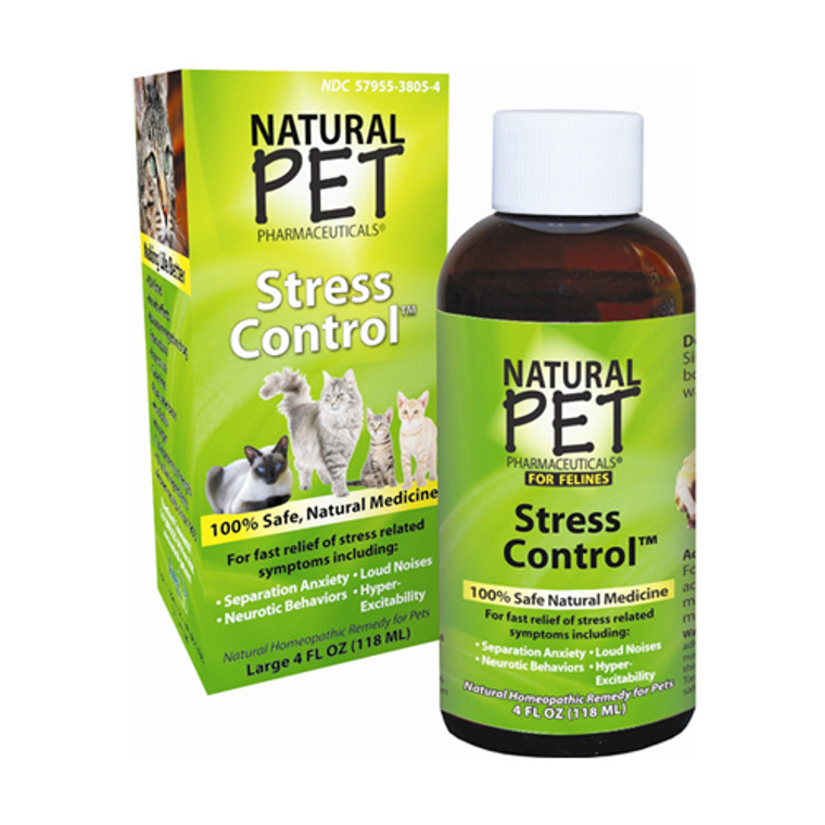 Natural Pet Homeopathic Stress Control Relief For Felines - 4 Oz