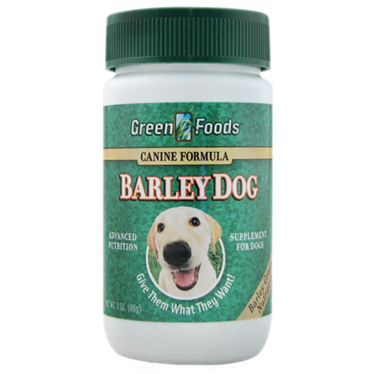 Green Foods Cnine Formula Barley Dog Supplements - 3 Oz