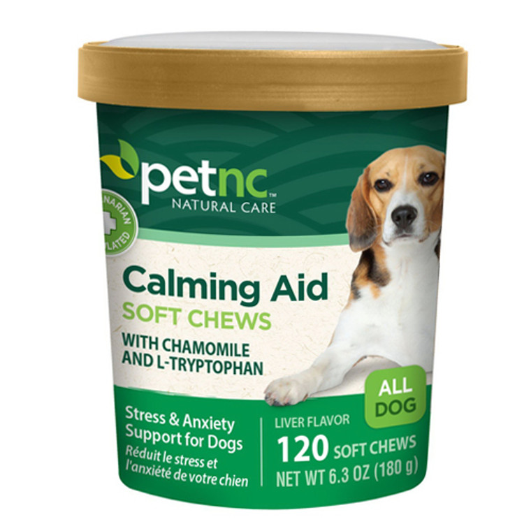 Petnc Natural Care Calming Aid Soft Chews With Chamomile And L-Tryptophan Liver Flavor For All Dogs, 120 Ea