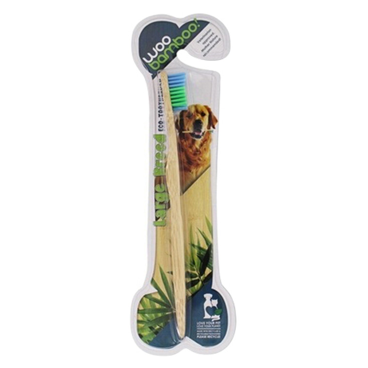 Woo Bamboo Toothbrush For Large Breed Dogs, 1 Ea