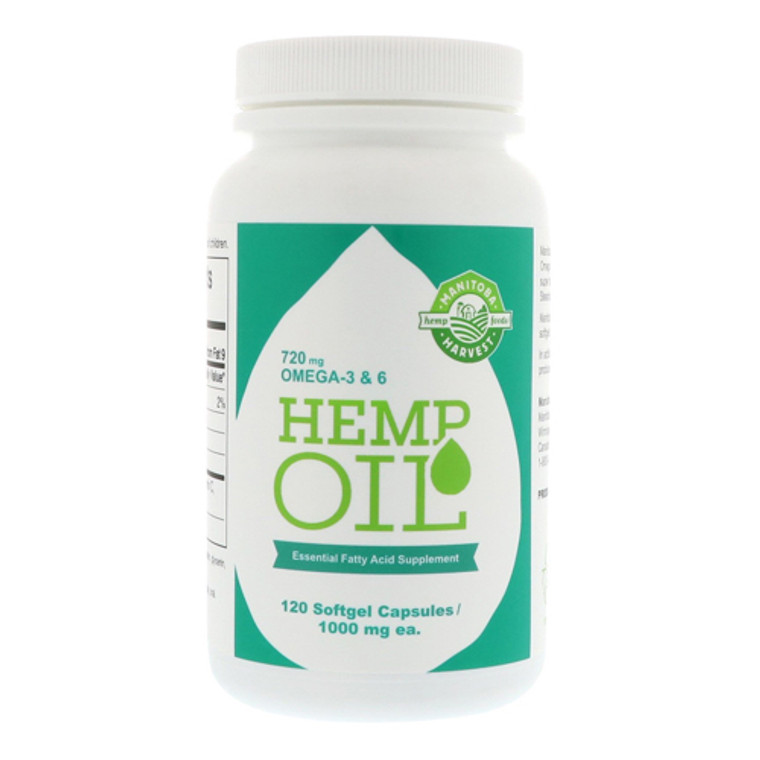 Manitoba Harvest Hemp Oil Soft Gels 1000 Mg, 120 Ea