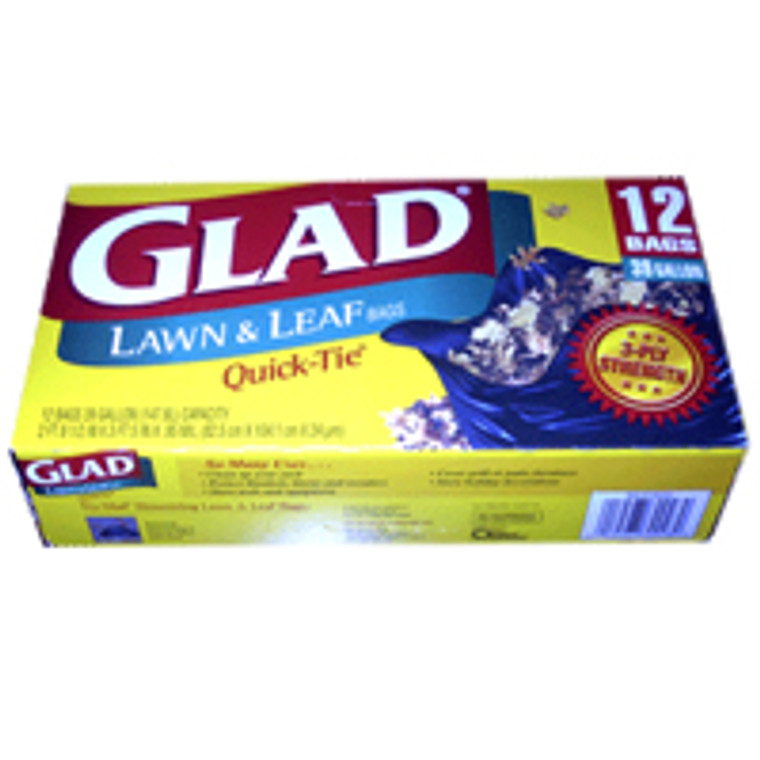 Glad Lawn And Leaf Bags, 39 Gallon - 12/Box, 12 / Case