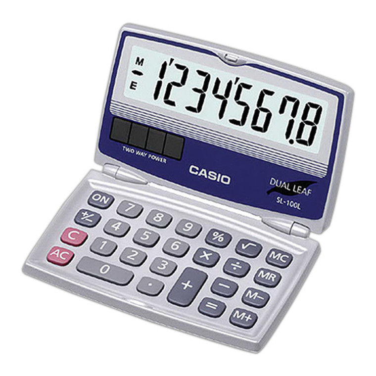 Casio Basic Folding Case Calculator, Sl- 100L - 1 Ea