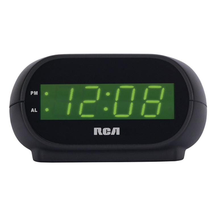RCA Alarm Clock With 0.7 Inch Lcd Green Display, RCD20, 1 Ea