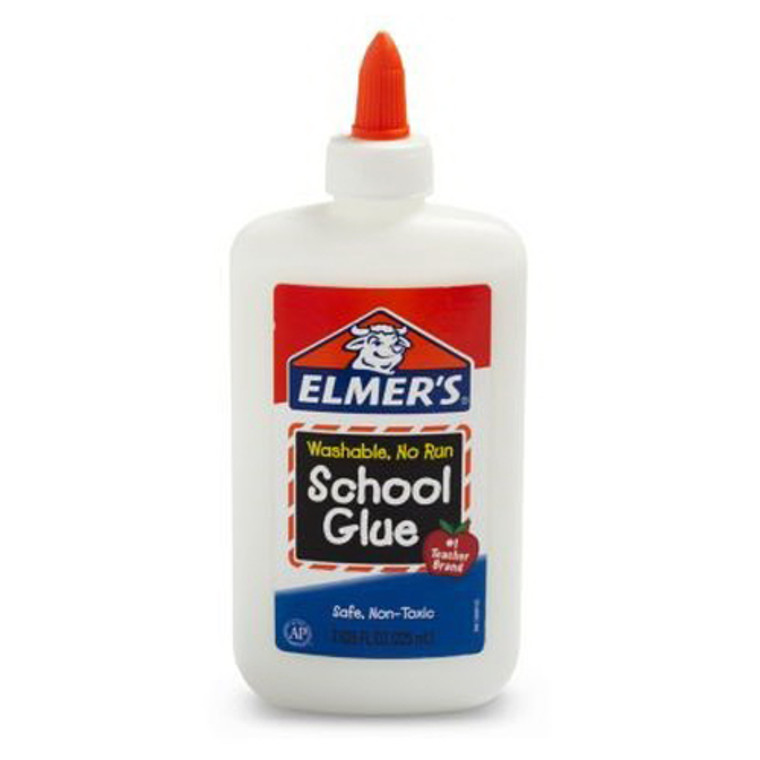 Elmers Washable No Run Liquid School Glue, 7.625 Oz