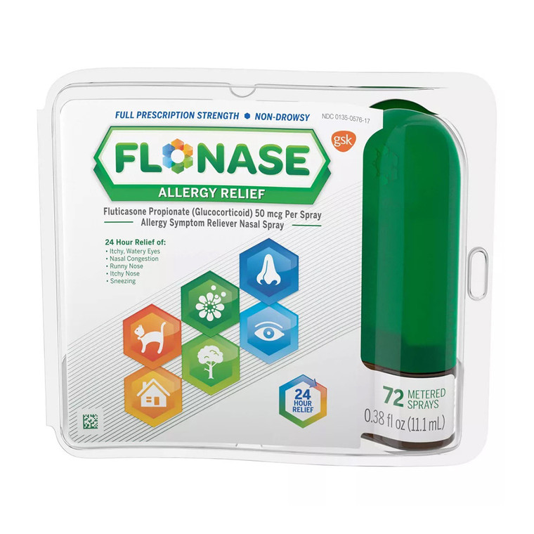 Flonase Allergy Relief Nasal Spray - Fluticasone Propionate 72 sprays, 0.38 Oz