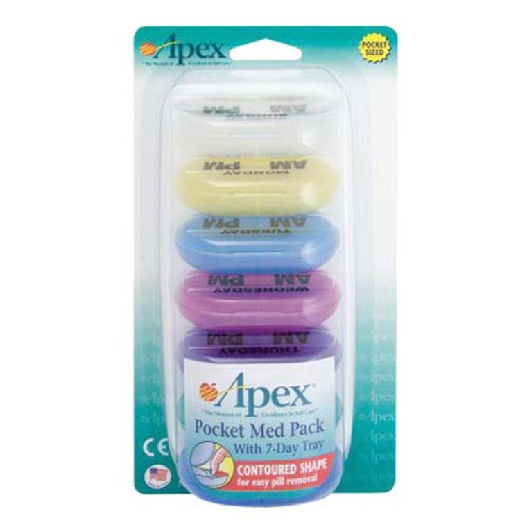 Apex Pocket Pill Med Pack With 7 Day Tray, 70075, 1 Ea