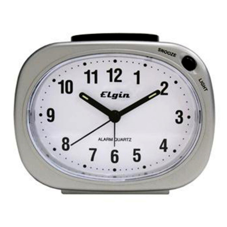 Elgin Quartz Analog Alarm Clocks - 1 Ea