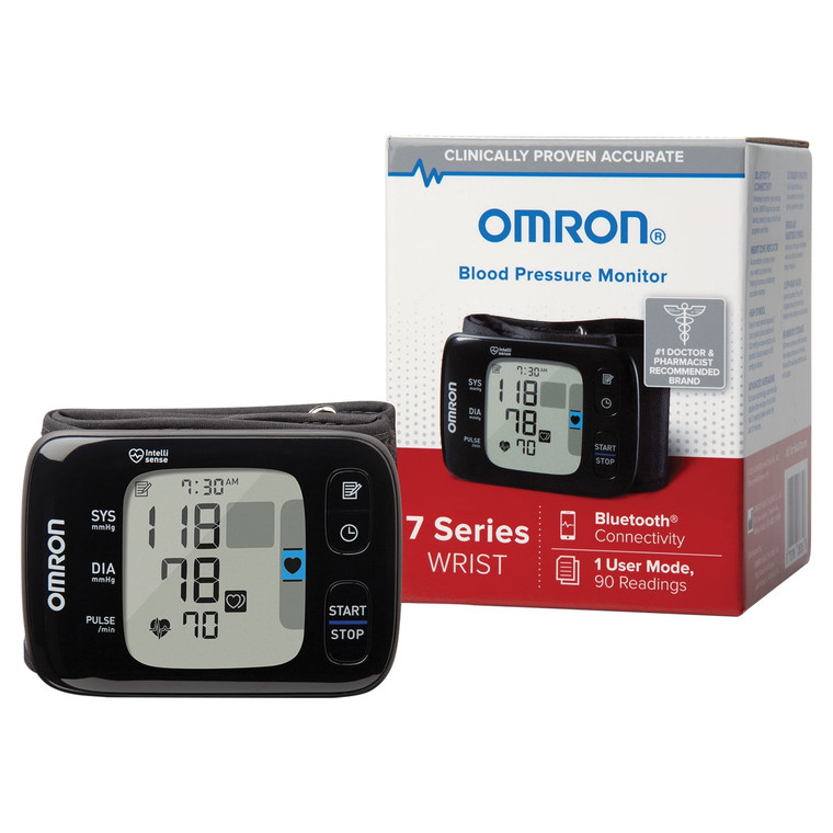 Omron 7 Series Wrist Blood Pressure Monitor, Ultra Silent Inflation, 1 Ea