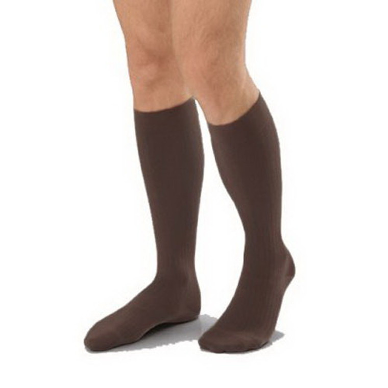 Jobst for Men Ambition Brown Knee High Size 4, Regular 30-40 mmHg, 1 pair