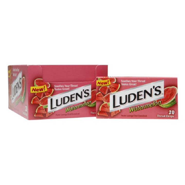Ludens Throat Drops, Watermelon Flavor - 20 Ea, 12 Pack