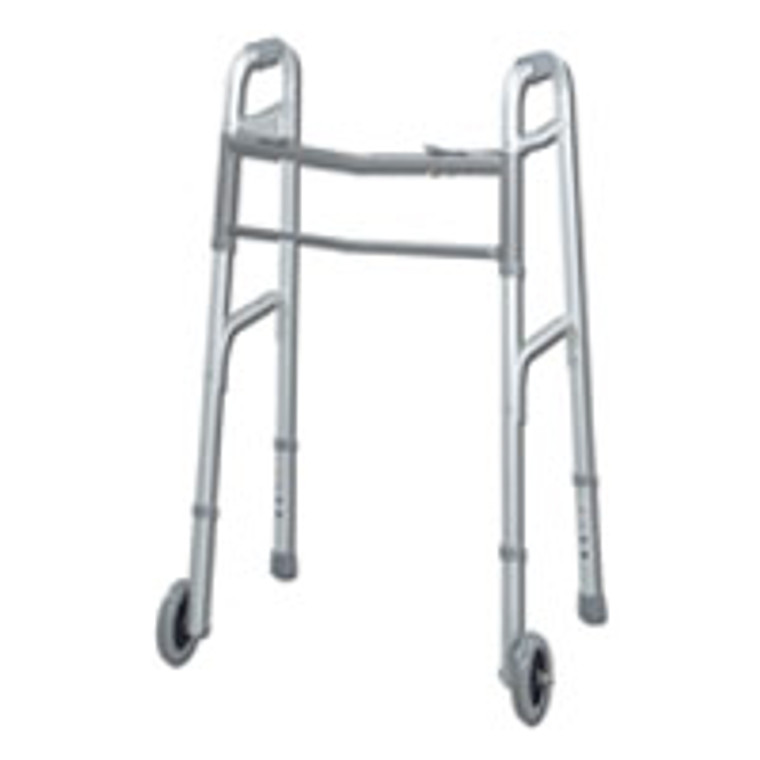 Dual Release Folding Walker With 5 Inches Wheels For Juniors - 1 Ea