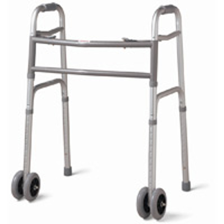 Medline Deluxe Bariatric Extra Wide Two-Button Folding Walker - 1 Ea