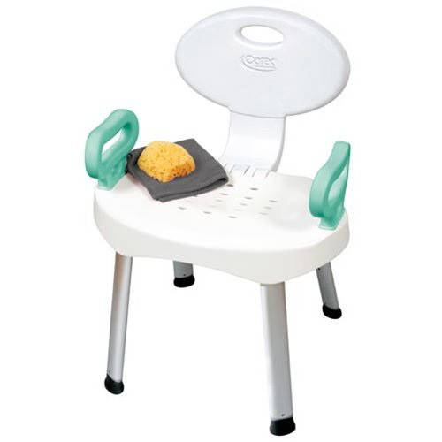Carex EZ Bath and Shower Seat with Handles Adjustable for Safe and Independent Showering 1Ea