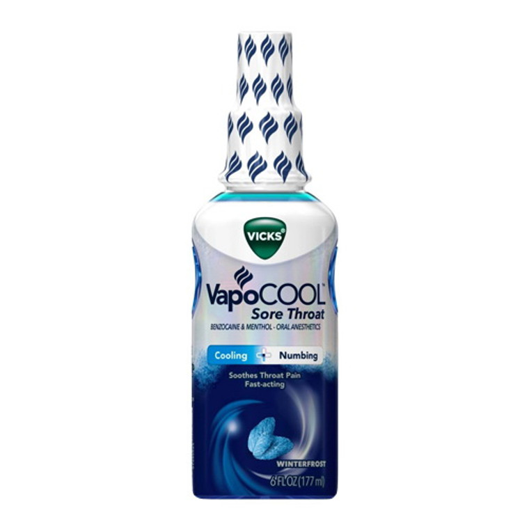 Vicks Vapocool Sore Throat Spray, Winterfrost, 6 Oz