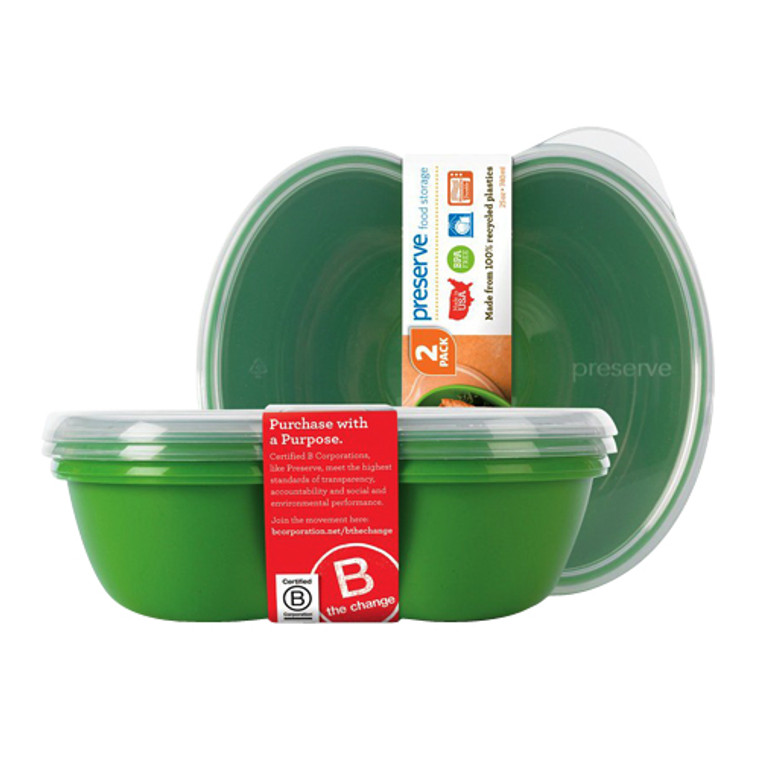 Preserve Sandwich Food Storage Container, Apple green, 2 Ea