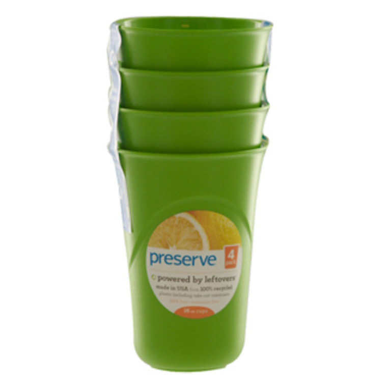 Preserve Apple Green Cups, 4 Ea
