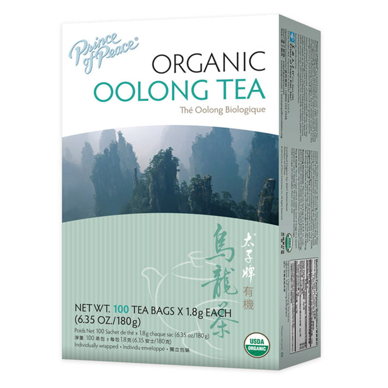 Prince of Peace Organic Oolong Tea Bags Rich in Antioxidants 0.064Oz (1.8g) 100Ea