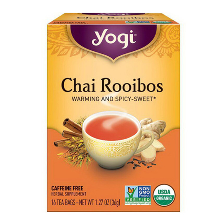 Yogi Chai Rooibos Herbal Supplement Tea Bags - 16 Ea