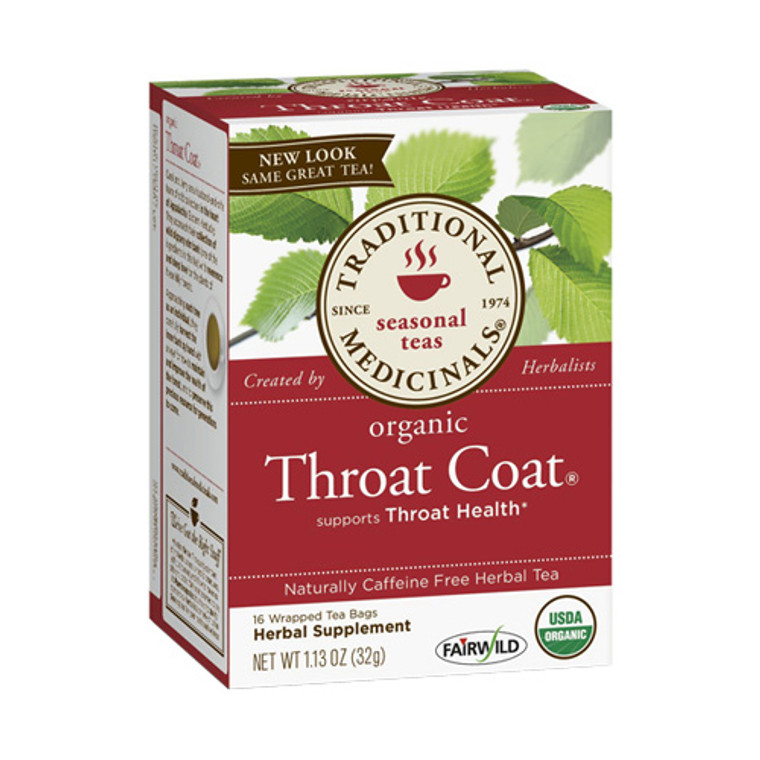 Traditional Medicinals Organic Throat Coat Herbal Tea Bags - 16 Ea