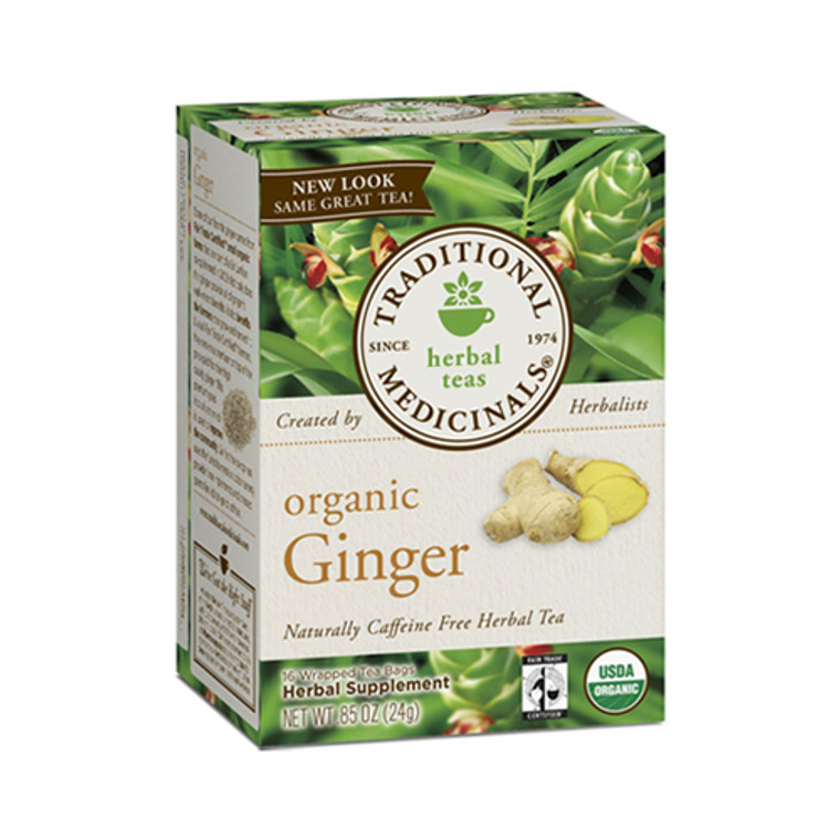 Traditional Medicinals Caffeine Free Organic Ginger Herbal Tea Bags - 16 Ea